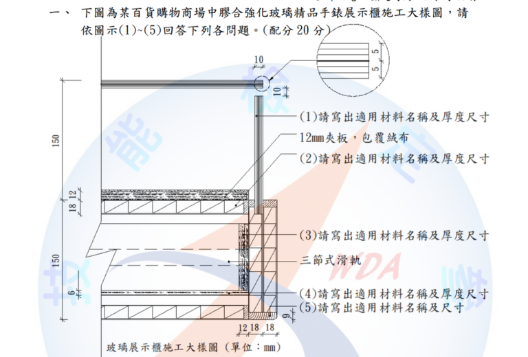 108室內裝修工程管理證照術科考題詳解