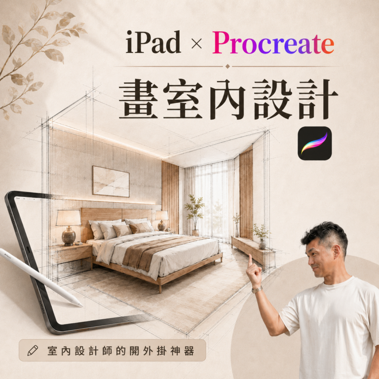 IPad．Procreate 畫室內設計，正方形