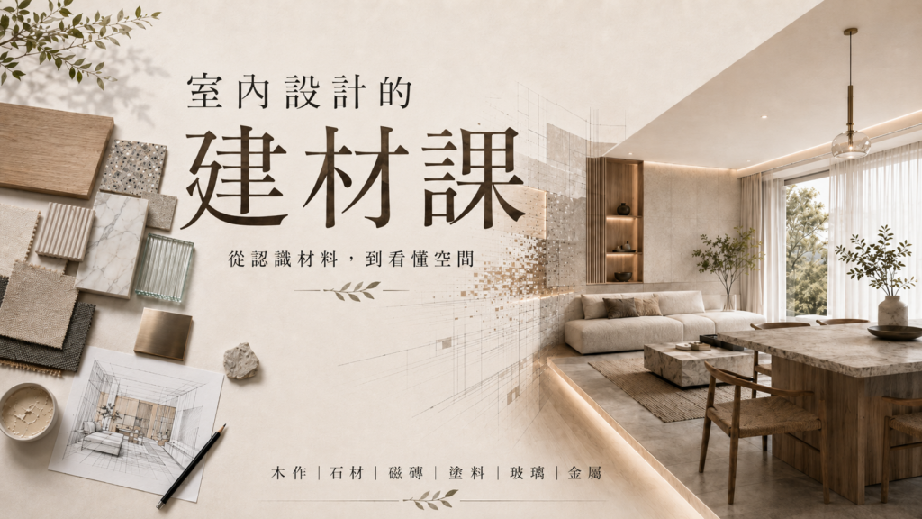 室內設計的建材課，橫